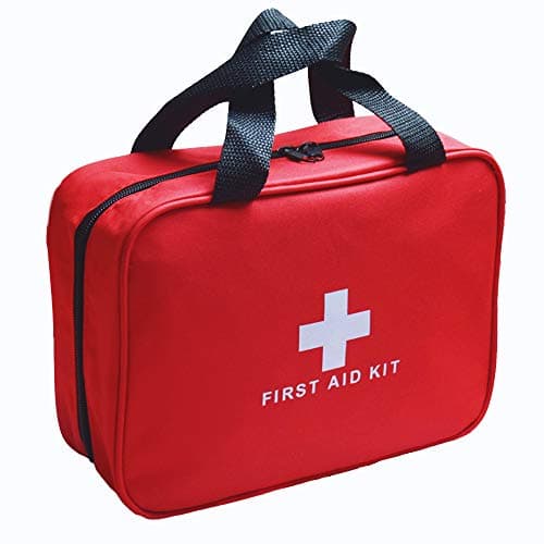Compact 5-pouch vehicle and office first aid kit